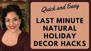 5 MINUTE, BUDGET FRIENDLY, NATURAL WINTER DECOR IDEAS