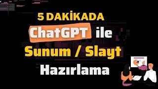 ChatGPT ile 5 dakikada etkili sunum hazırlama / Create PowerPoint presentation using ChatGPT in 5 mn