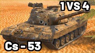 Cs-53 | 6.6K DAMAGE |1 VS 4 | WOT Blitz Pro Replays