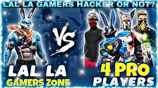 1 VS 4 Non-Script || LAL LA GAMERS ZONE vs 4 Ultra Pro Players Clash Squad Custom Match - Free Fire