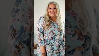 Curvy Beautiful Life Dress, Aqua/Denim, Glitzy Girlz Boutique