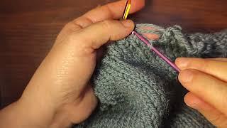 How to pick up lots of dropped stitches in knitting.