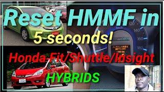 Reset HMMF service warning in 5 seconds! Honda Fit/Shuttle/Insight