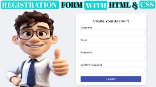 Registration Form in HTML & CSS