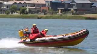 NSRI station 27 conducting a rescue drill at Vanryn Dam, Benoni.