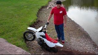 HE BROKE THE PIT BIKE!!!