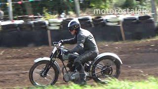 Oldtimer aus den dreißiger und vierziger Jahren beim Flattrack in Nutha 2024