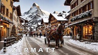 Zermatt Switzerland ️A Magical Christmas Holiday Destination In Switzerland ️4K 50p