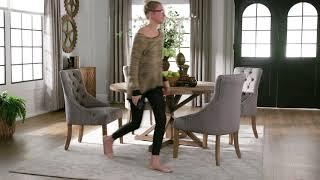 Benchwright Button Tufts Wingback Hostess Chairs by iNSPIRE Q Artisan