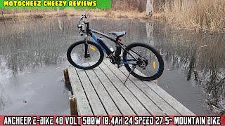 ANCHEER E-bike 48 volt 499wh 10.4ah 21 speed 27.5" Mountain bike, controls, test and tweeks.