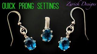 Simple Prong Setting For Faceted Gemstones Using Only One Wire!