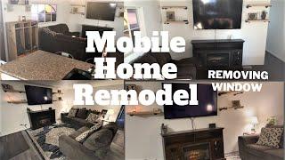 Updating $500 Mobile Home|Living Room Transformation|Before & After