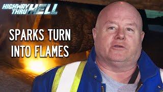 Jamie Helps as Driver's Truck Goes up in Flames | Highway Thru Hell