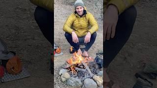 Fun playing with fire  Solo backpacking deep in the wilderness ️