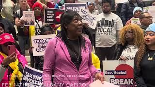 VOCAL-NY Member-Leader, Tracie Adams calls on NYS Legislature to #TaxTheRich to #EndHomelessness
