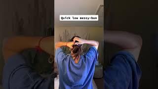 Quick low messy-bun tutorial  #shorts30 #tutorial