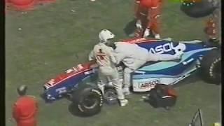 F1 San Marino 1994 Qualifying the accident of Rubens Barrichello (Eurosport German)