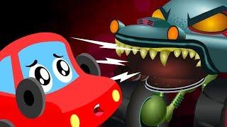 Scary Car Attack | Little Red Car | Halloween Songs For Kids | Cartoon Videos By Kids Channel