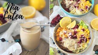 Zitronen-Tahini-Dressing I Perfekt zu Bowls, Salate und mehr I Griechische Küche