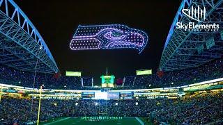 First NFL Halftime Drone Show for Seattle Seahawks | Sky Elements Drone Shows