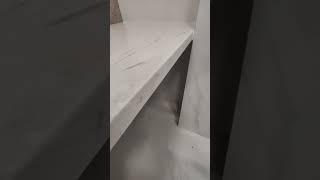 столешница для ванной комнаты из искусственного камня, с мойкой. #ремонт #стройка #интерьер #diy
