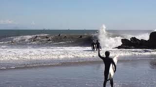 Epic surf at Sandspit Santa Barbara California