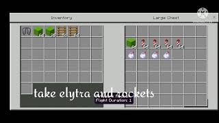 how to use ELYTRA in mine craft by #Vedanth Telugu Gamer#