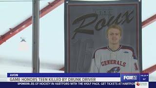 3rd annual Luke Roux Memorial Hockey game honors teen killed by drunk driver in 2022