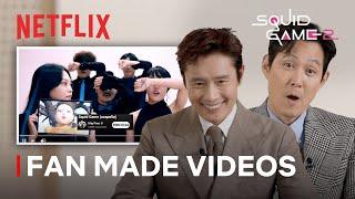 [Reaction] Lee Jung-jae and Lee Byung-hun react to fan-made Squid Game content | Netflix