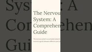 Nervous system #nervoussystem #autonomicnervoussystem