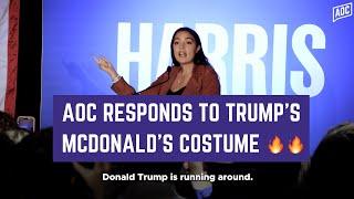 AOC responds to Trump's McDonald's costume | Alexandria Ocasio-Cortez