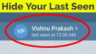 How to Hide Last Seen in Telegram||Freeze Your Last Active