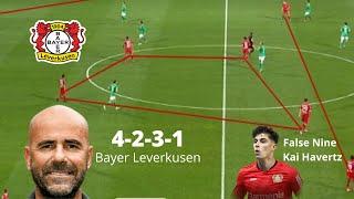 Player Role Of Kai Havertz in Peter Bosz's Bayer Leverkusen Explained | False Nine in 4-2-3-1 |