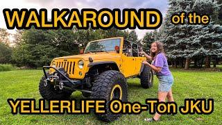 QUICK WALKAROUND of the @yellerlife 2015 One-Ton Jeep Wrangler JKU - including YELLERFAB parts