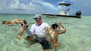 Lobster, Spider Crabs and KEY DEER (Catch & Cook) Crazy New Boat RUNS in 5 inch’s of WATER!