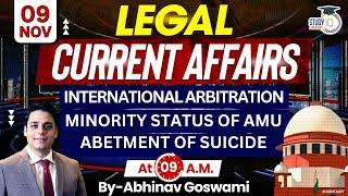 Legal Current Affairs | 09 November | Detailed Analysis | By Abhinav Goswami