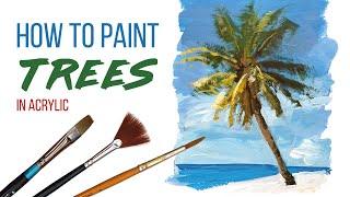 How to Paint Trees in Acrylic #JakesArtClub