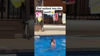 He took the girls by surprise! #homesteading #farmlife #bigfamily #pool #prank #swimming