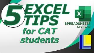 MS Excel - 5 Excel Tips for CAT students