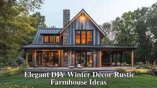 Elegant DIY Winter Décor Rustic Farmhouse Ideas Using Dollar Tree Finds