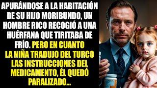 Apurándose a la habitación de su hijo moribundo, un hombre rico recogió a una huérfana que tiritaba.