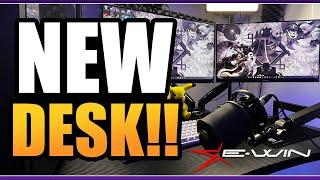 IT ARRIVED! My NEW RGB Ewin Racing Gaming Desk! (2022)