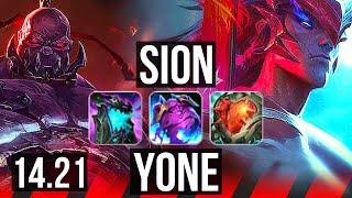 SION vs YONE (TOP) | Rank 2 Sion | TR Grandmaster | 14.21