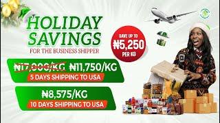 Save ₦5,000/KG on shipping from Nigeria to the USA!!!!