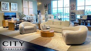 CITY FURNITURE NEW STORE TOUR / MODERN BEIGE & WHITE, FARMHOUSE & COASTAL INTERIORS