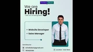 We are hiring in Troika Tech Services