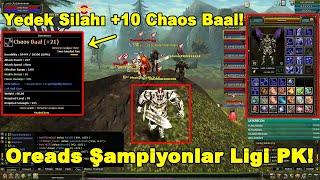 xCRUSH - Öyle Bir Char Düşünün ki Yedek Silahı +10 Chaos Baal! Oreads Melee PK! | Knight Online