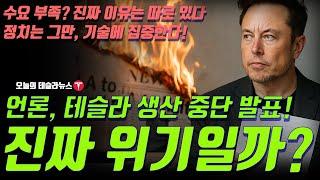 언론, 테슬라 생산 중단 보도! 하지만 진짜 위기는 따로 있다? 머스크의 반격 시작됐다!