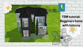 #TSM The sims mobile house build: Tutorial for beginners home with balcony (only square rooms)