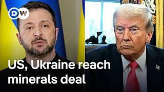 On what terms did Ukraine agree to sign a minerals deal with the US?